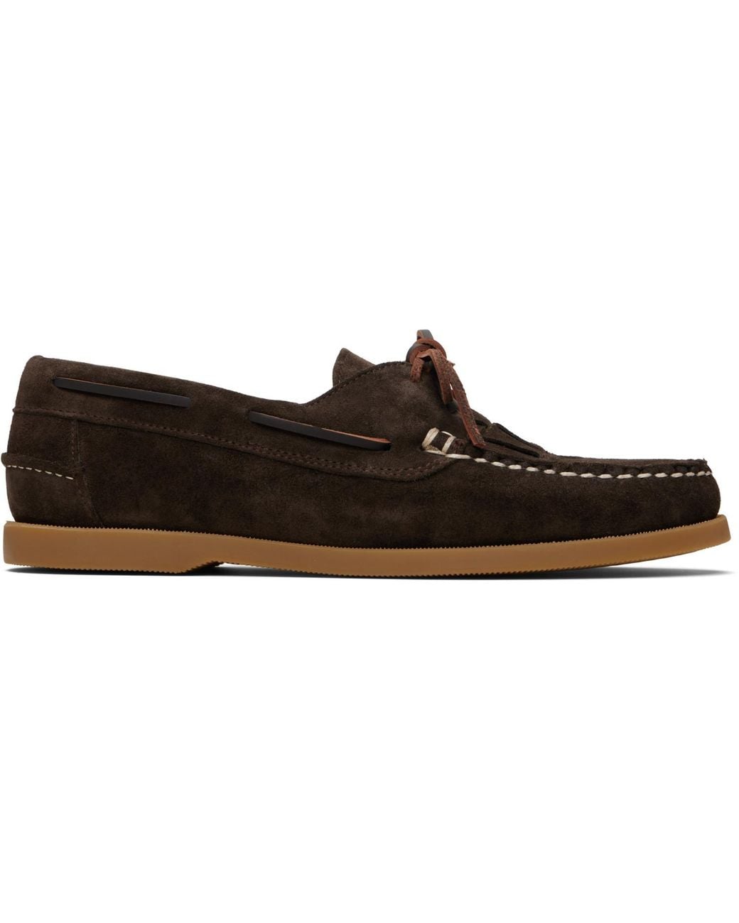 Hereu Black Saler Nautic Suede Boat Shoes for men