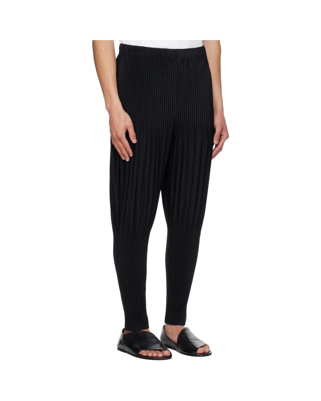Homme Plissé Issey Miyake Black Monthly Colors February Trousers for men