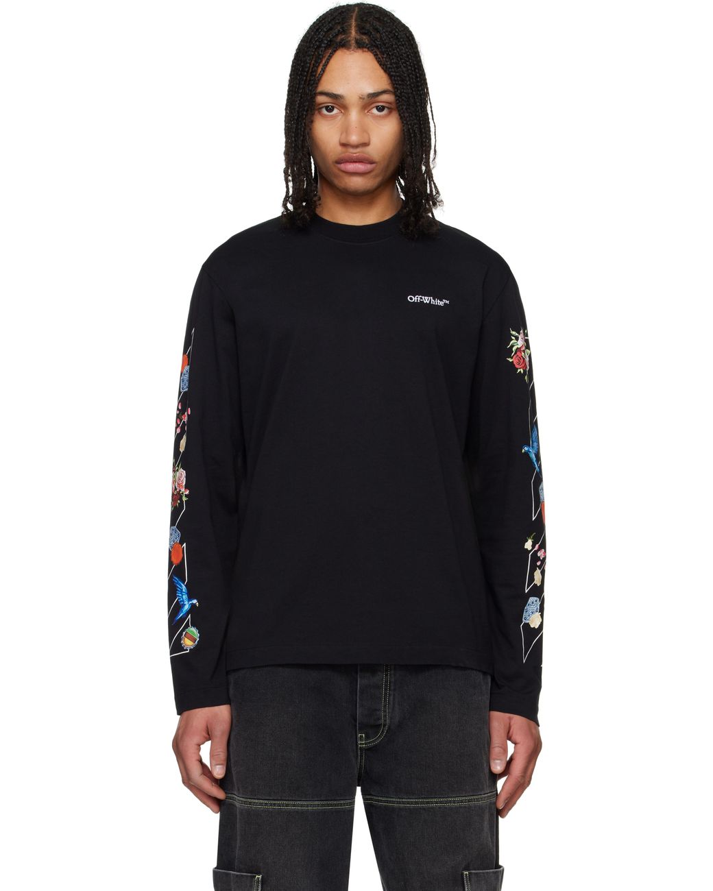 【関税込み】Off-White ブラック Fresco Diag Skate Tシャツ Off-White c/o Virgil Abloh Fresco Diag Skate T-Shirt in