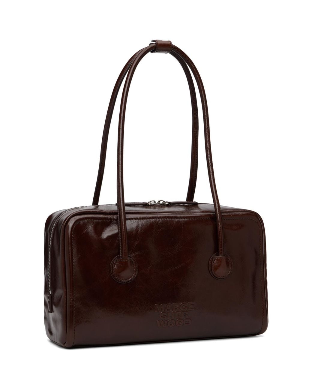 MARGE SHERWOOD Brown Soft Boston Bag