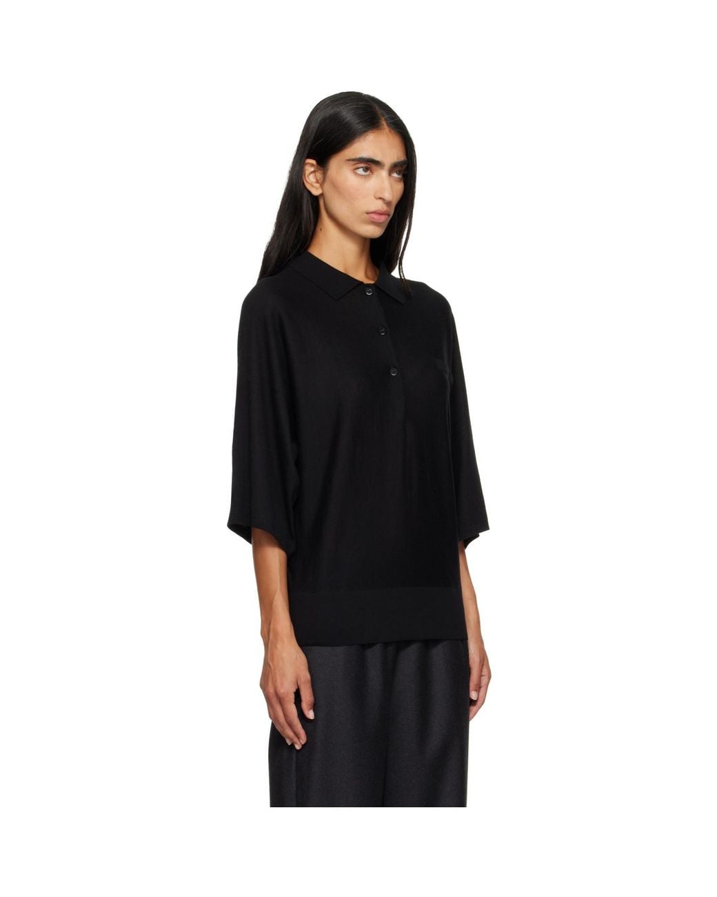 Lisa Yang Black Norie Polo