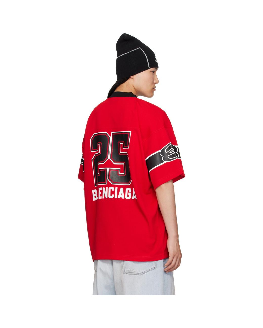 Balenciaga Red Football Jersey for men