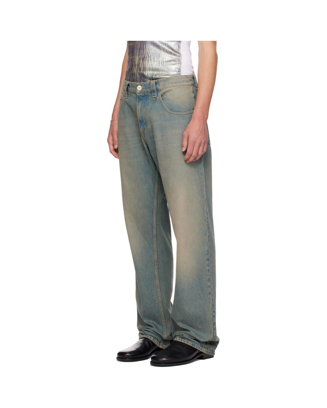SECONDA Gray Elmo Jeans for men