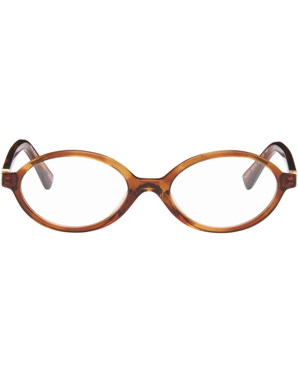 Miu Miu Brown 'Breaking The Rules' Oval Glasses