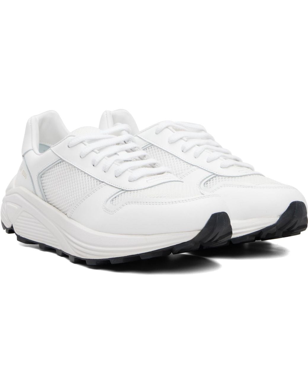 Common Projects White Premium Runner Sneakers for men