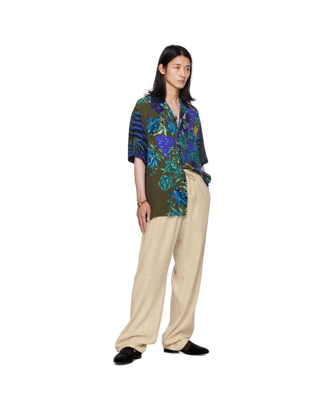 Versace Natural Off- Barocco Lounge Pants for men