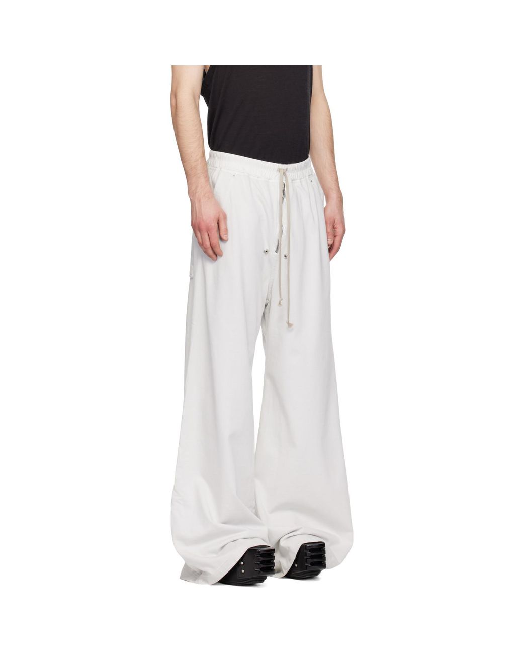 Rick Owens Black Off- Temple Geth Belas Sweatpants for men