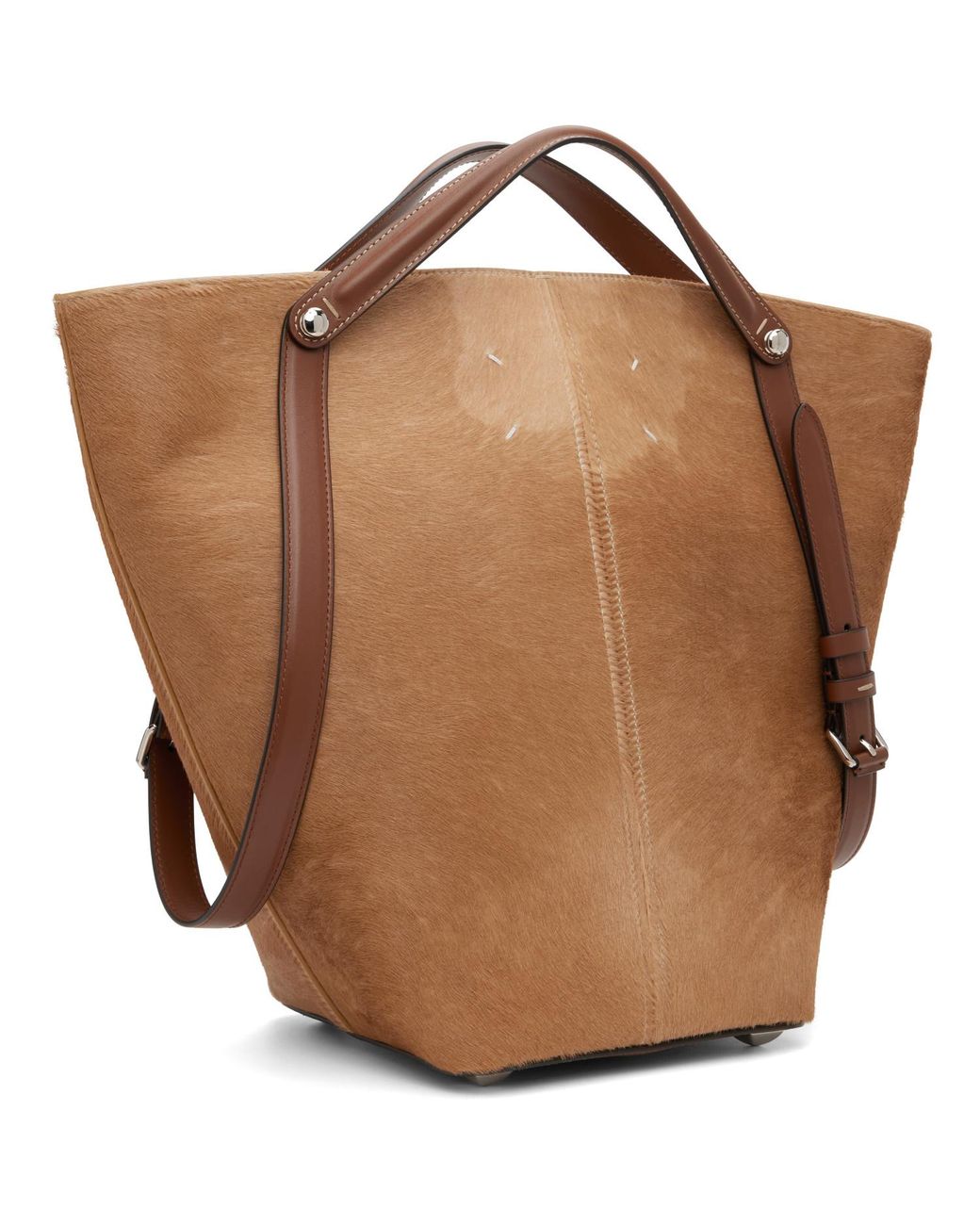 Maison Margiela Brown Tan Dress-Age Medium Tote