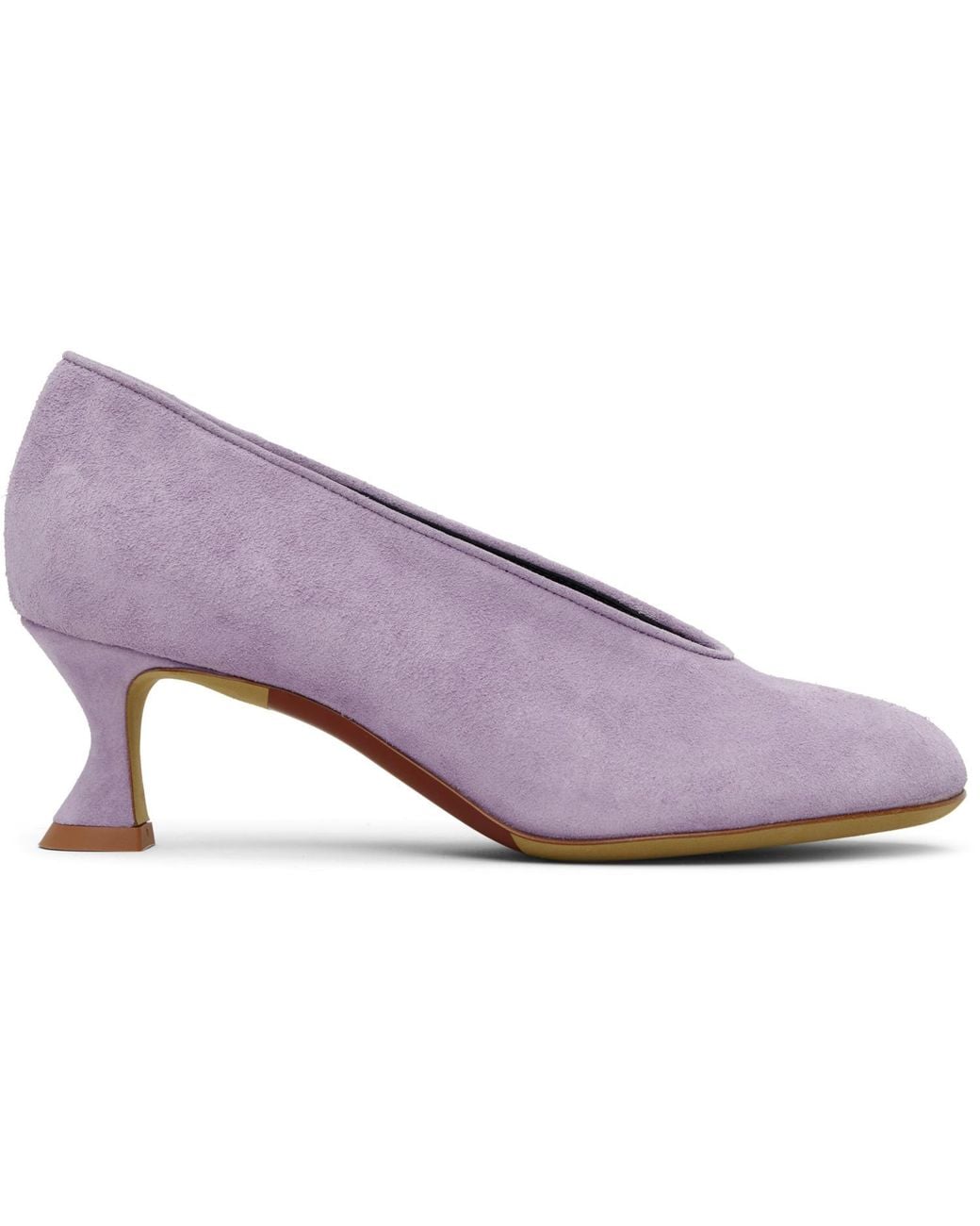 Moschino Black Duck Suede Heels
