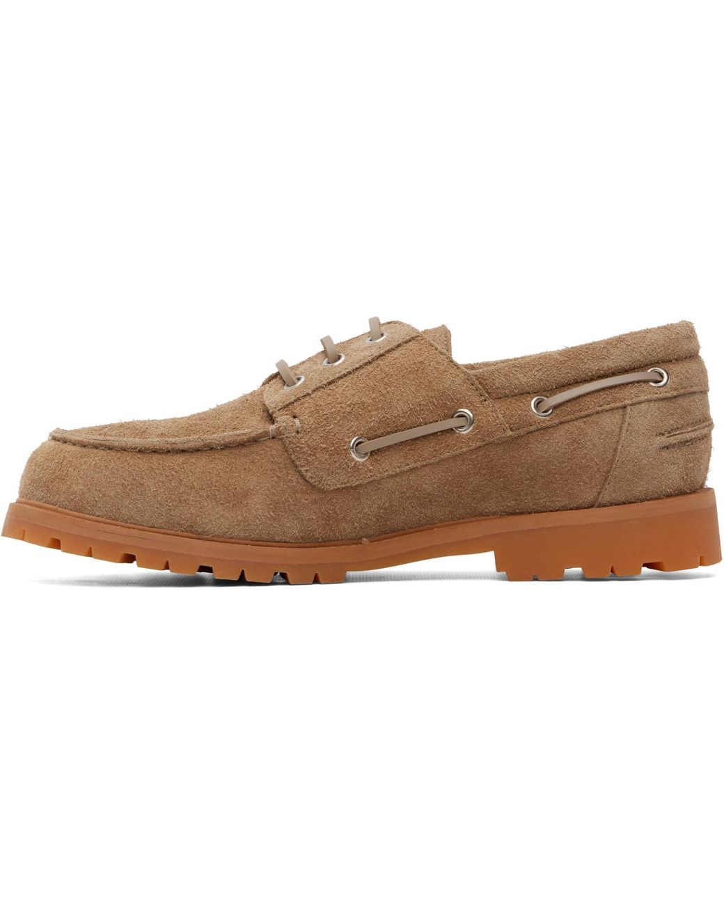 Studio Nicholson Brown Guston Suede Boat Shoes for men