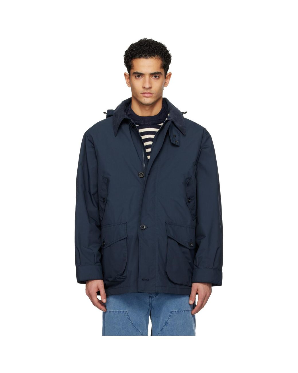 Nanamica Blue 2L Pertex Unlimited Field Jacket for men