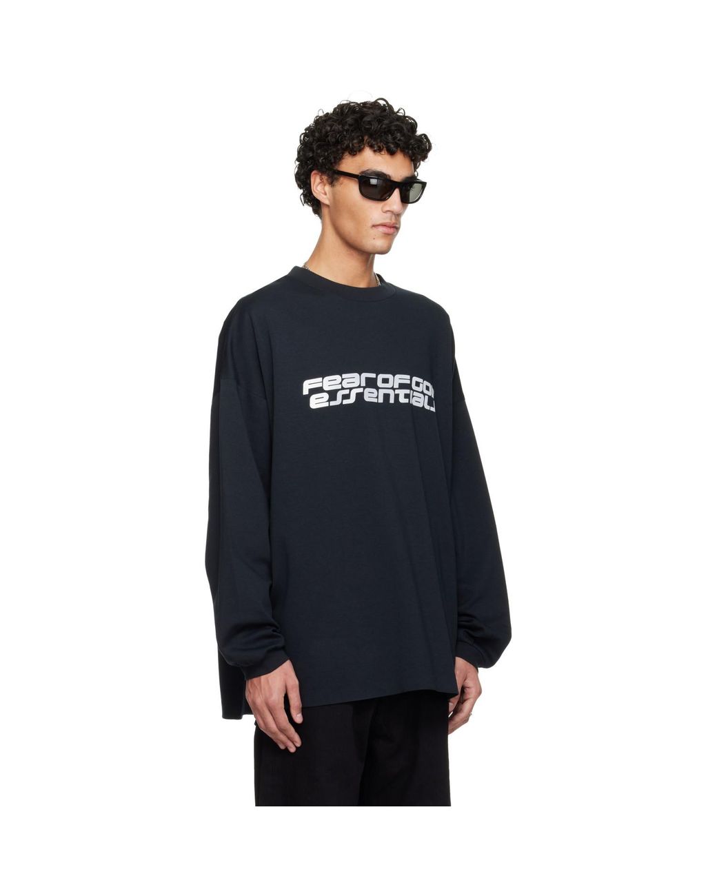 Fear Of God Black Holiday Ponte 90S Long Sleeve T-Shirt for men