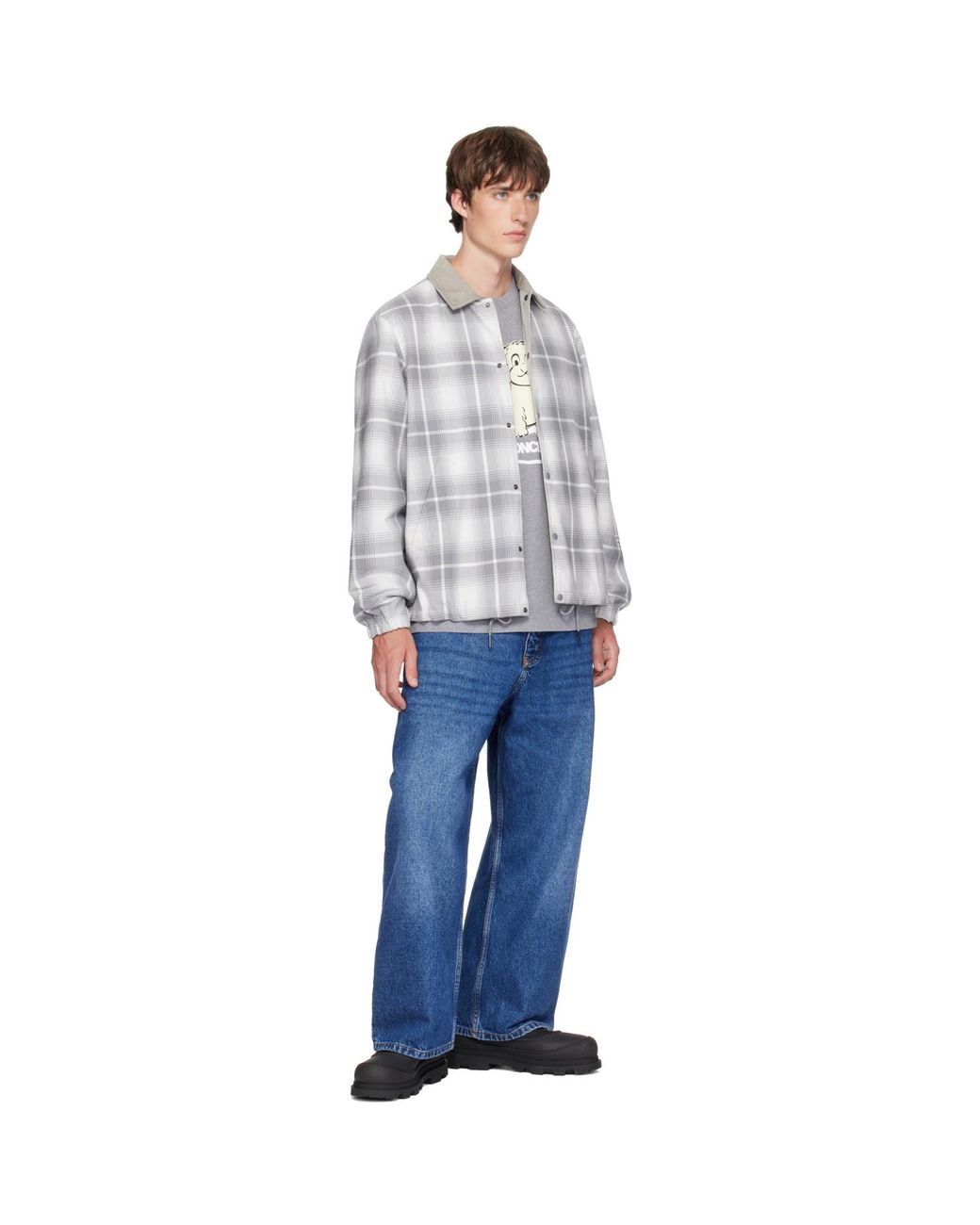 Moncler Genius Gray Moncler X Fragment Ryūha Reversible Shirt Jacket for men