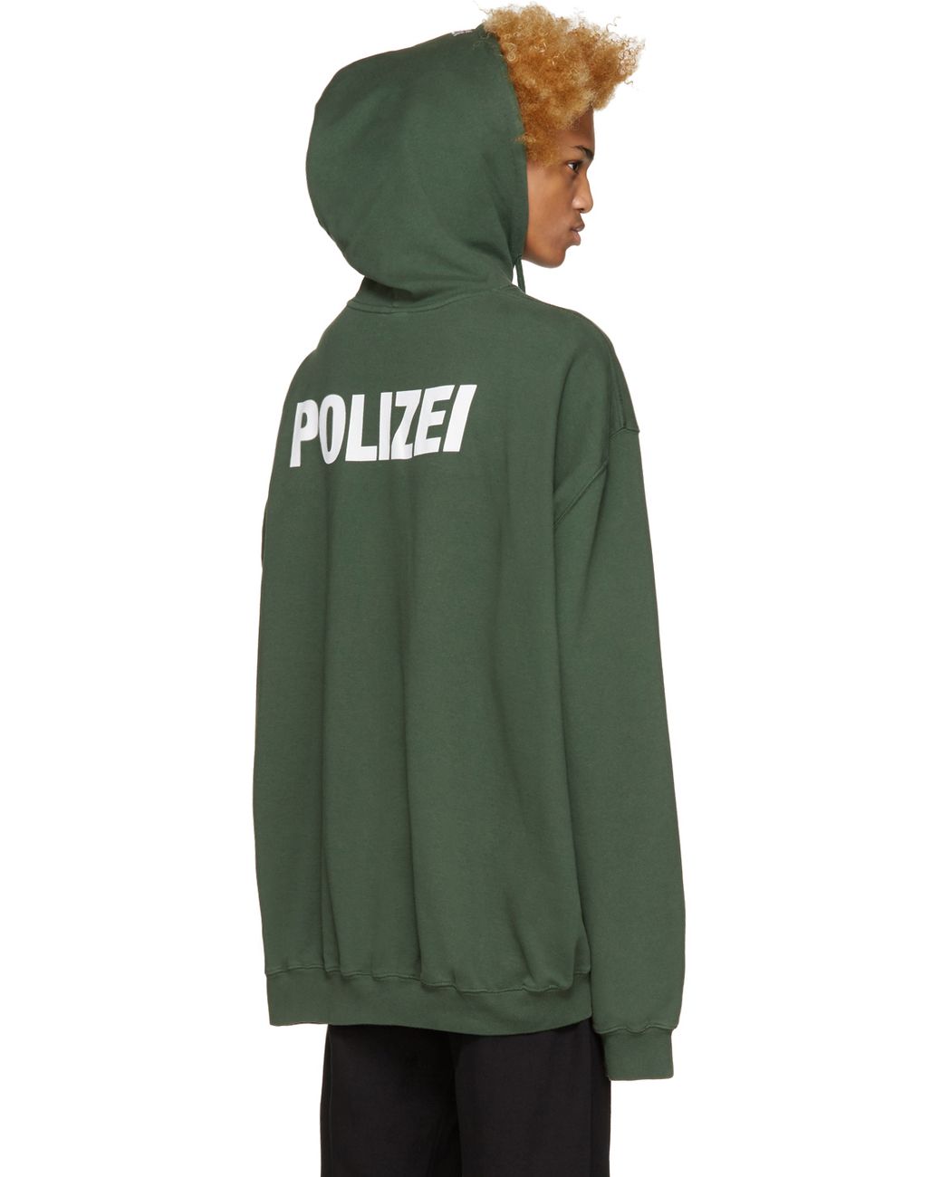 Vetements Green Polizei Hoodie for Men | Lyst