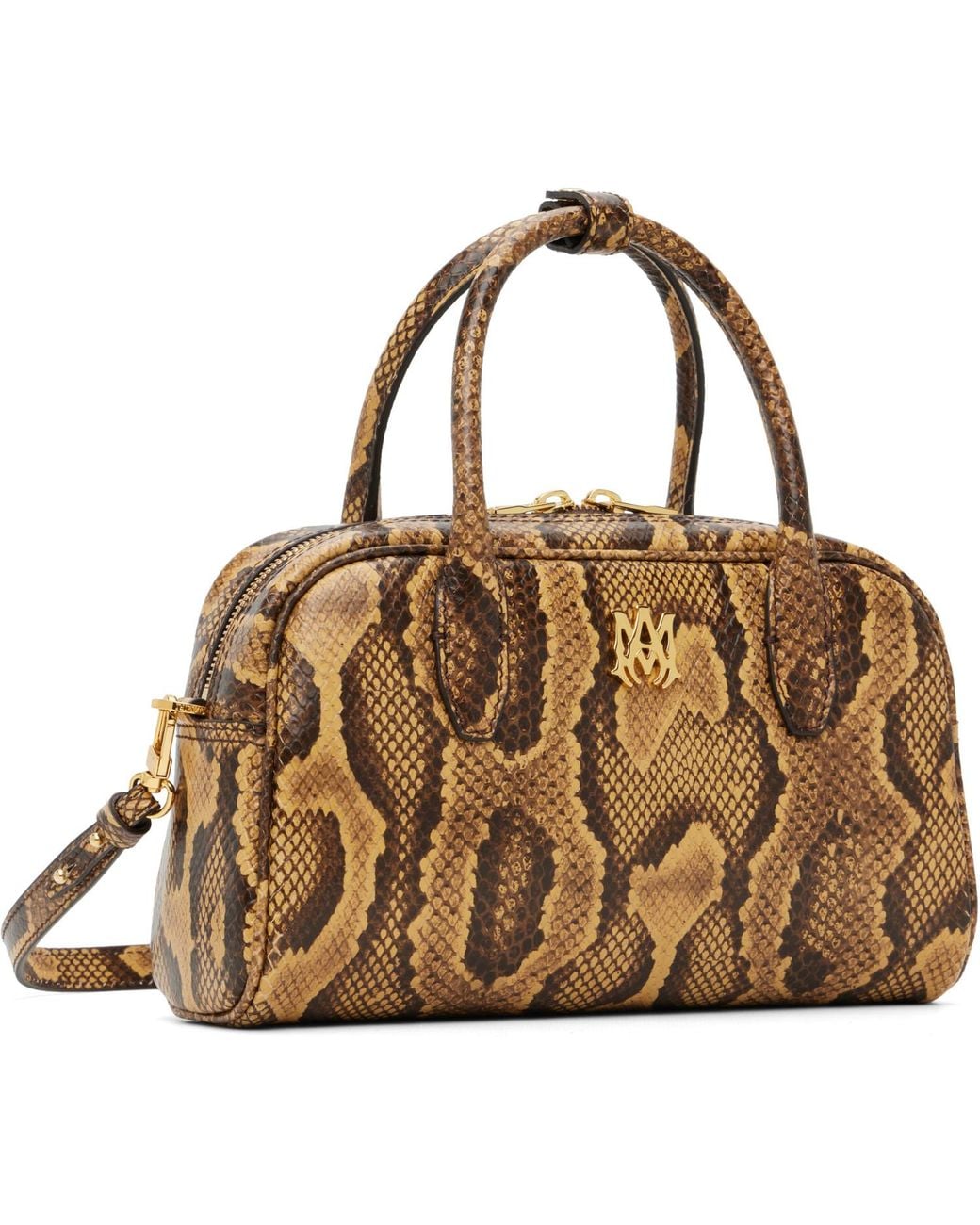 Amiri Brown Python Ma Bowling Bag