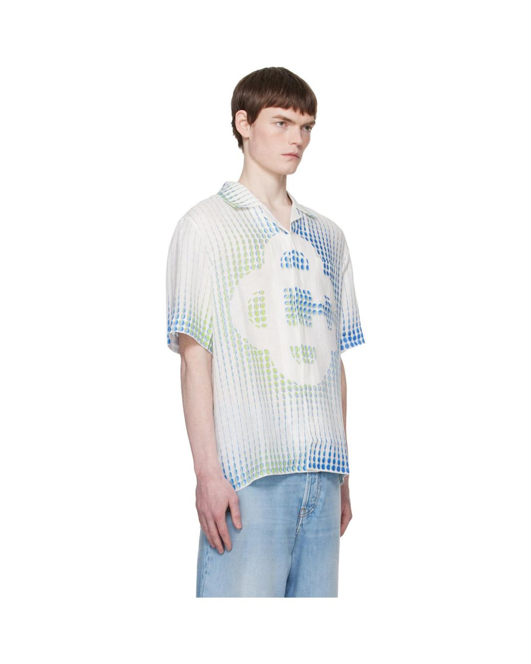 Casablanca Multicolor Pills Cuban Collar Short Sleeve Shirt for men
