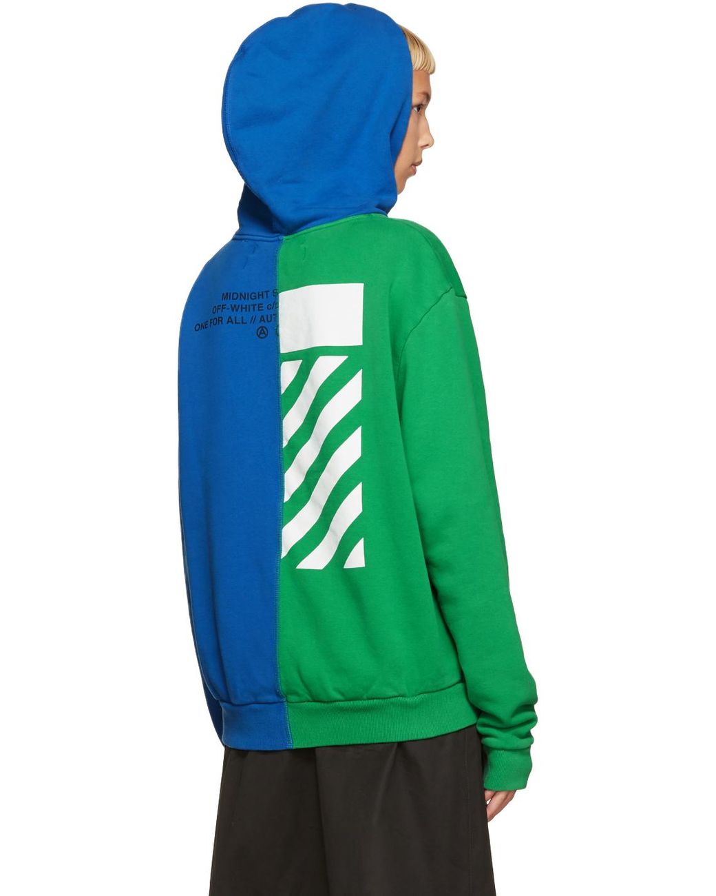 Green and blue 2024 off white hoodie