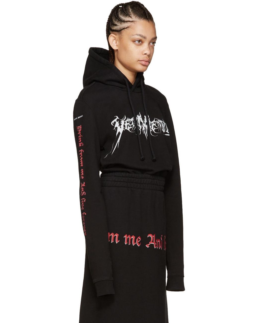 Vetements Black 'total Fucking Darkness' Hoodie in Blue | Lyst