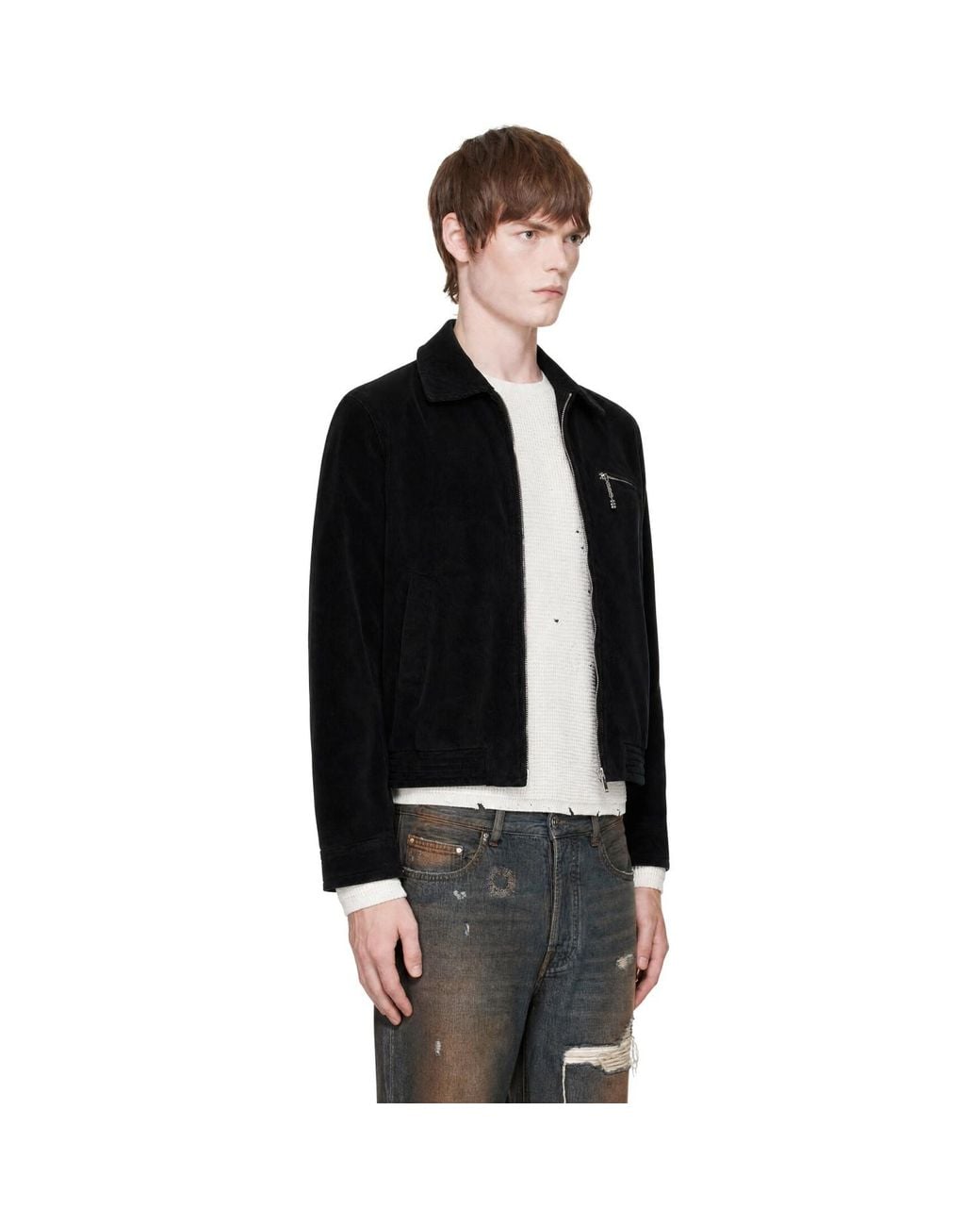 Second/Layer Black Loco Dice Jacket for men