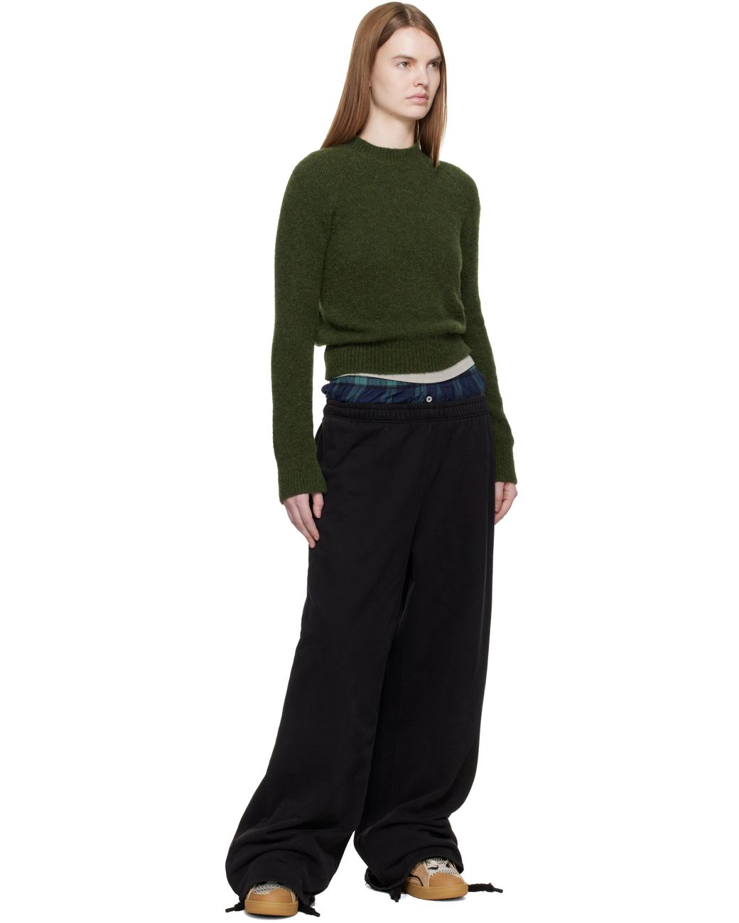 Lanvin Black Curb Suede Sneakers for men