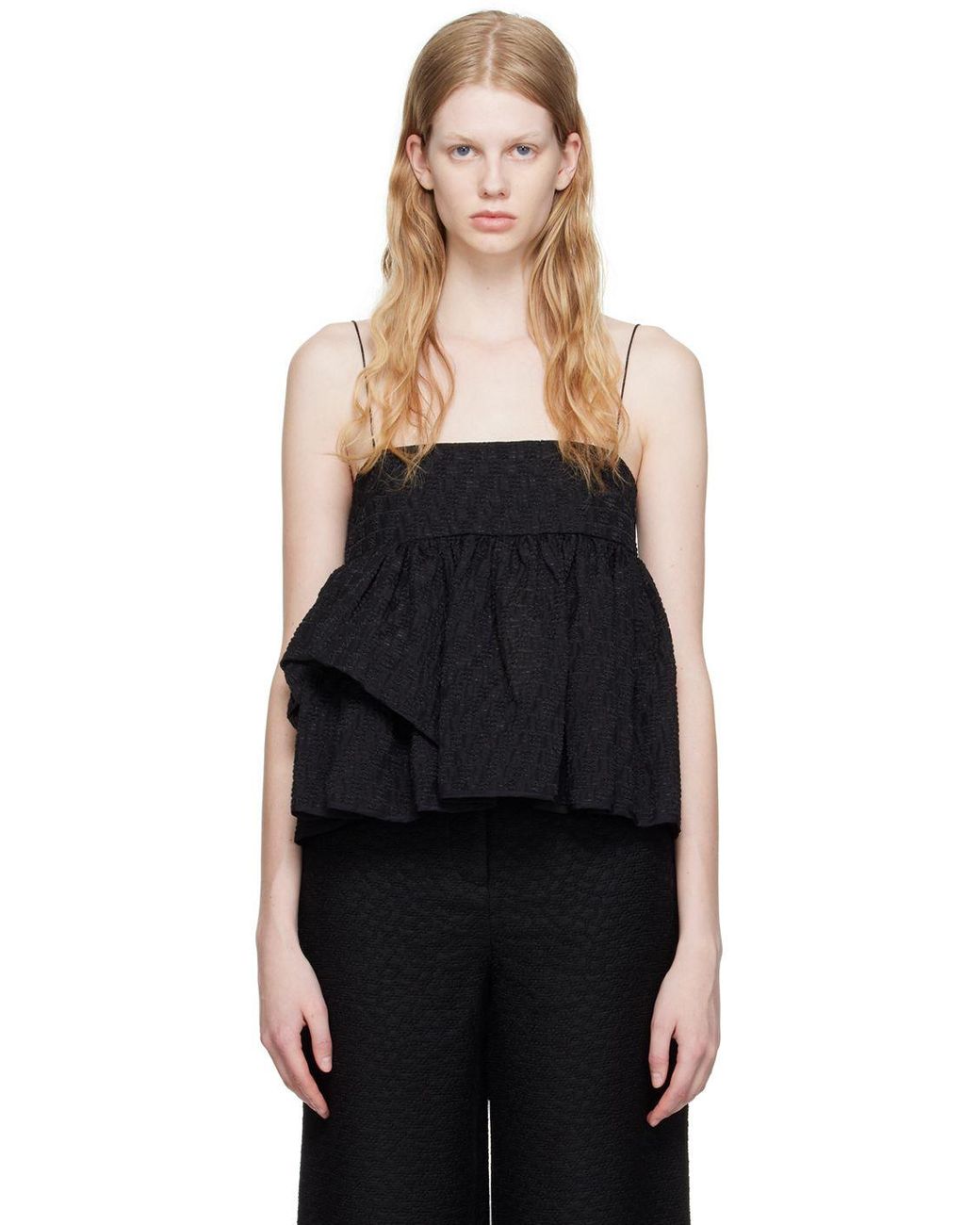 Cecilie Bahnsen Black Debora Top | Lyst