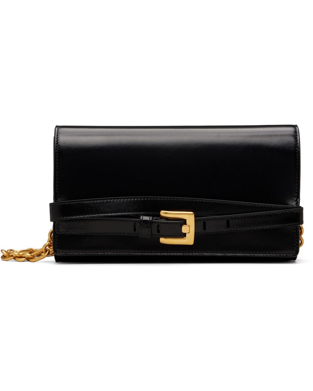 Balmain Black Shuffle Calfskin Wallet Bag