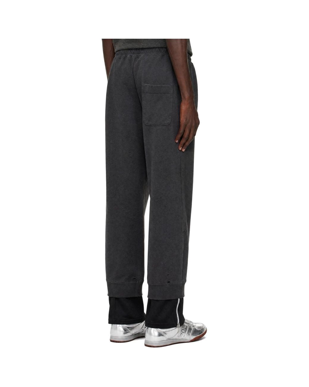 Maison Mihara Yasuhiro Black 'Track Pants Layered' Sweatpants for men