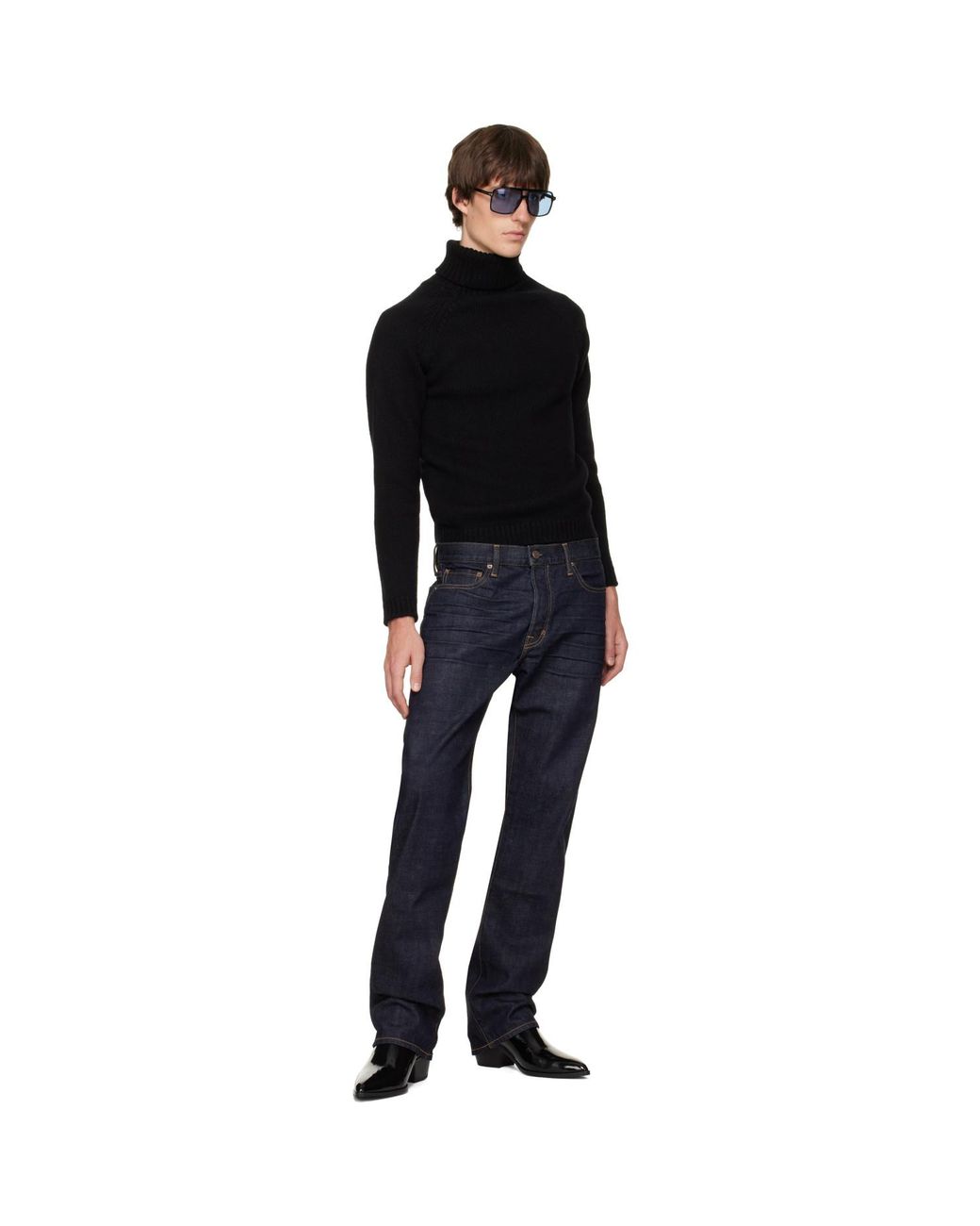 Tom Ford Black Selvedge 50's Straight Fit Jeans for men