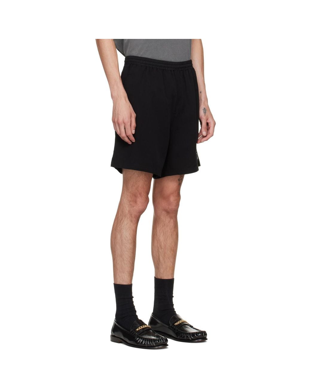 Represent Black 'Love And Kisses' Shorts for men