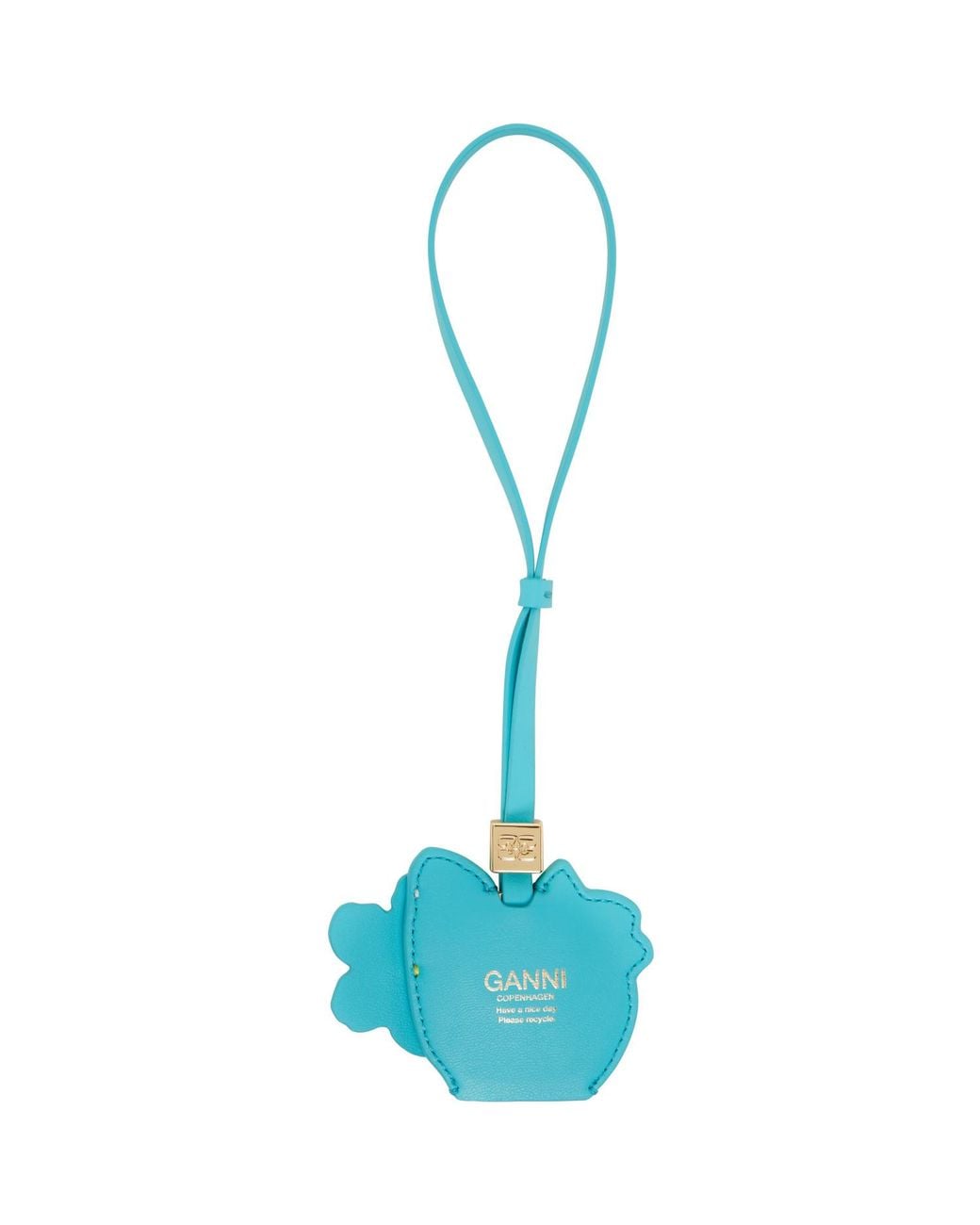 Ganni Blue Strawberry Keychain