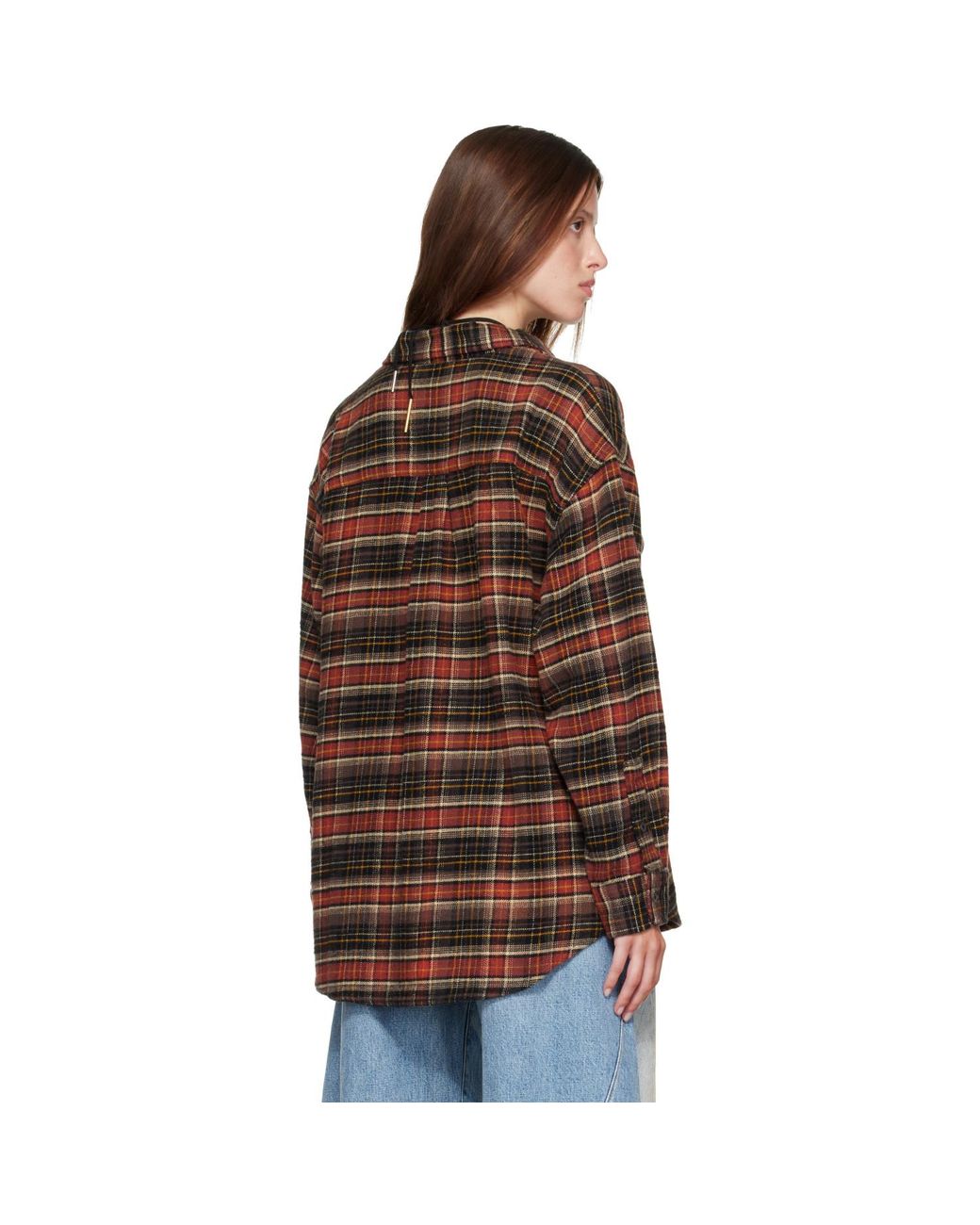 R13 Brown Boyfriend Shirt