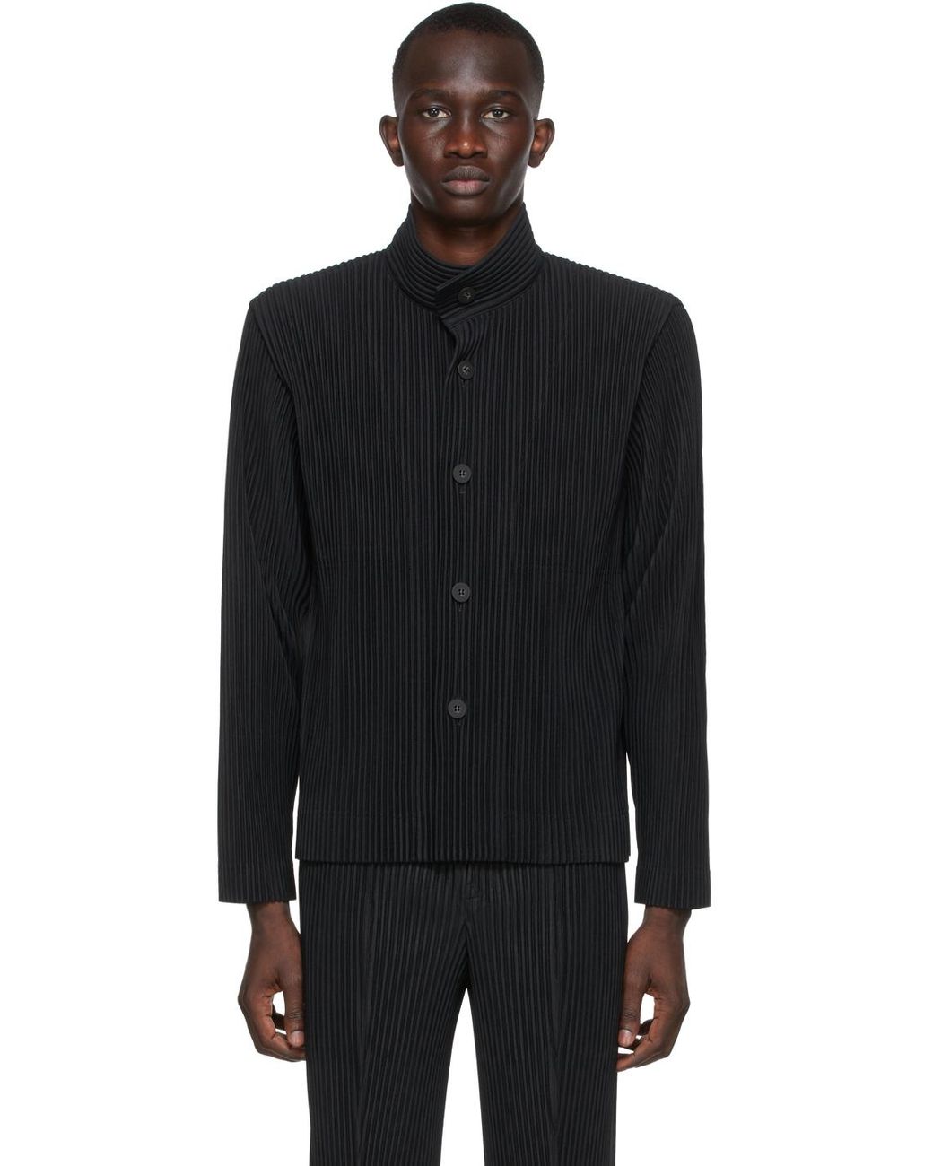 Homme Plissé Issey Miyake Black Tailored Pleats 1 Jacket for Men | Lyst