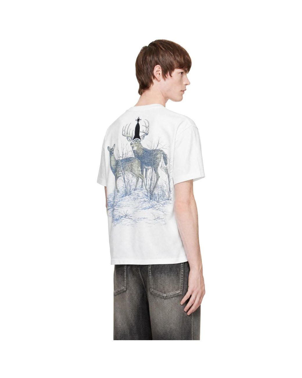 Who Decides War White 'Wdw Fm' Jersey Short Sleeve T-Shirt for men
