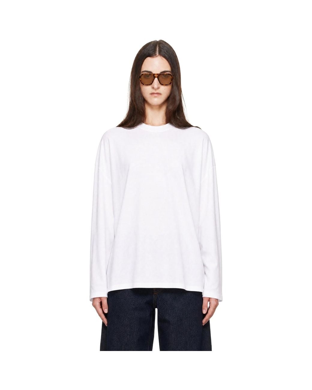 Frankie Shop White Rio Oversized Sleeve T-Shirt