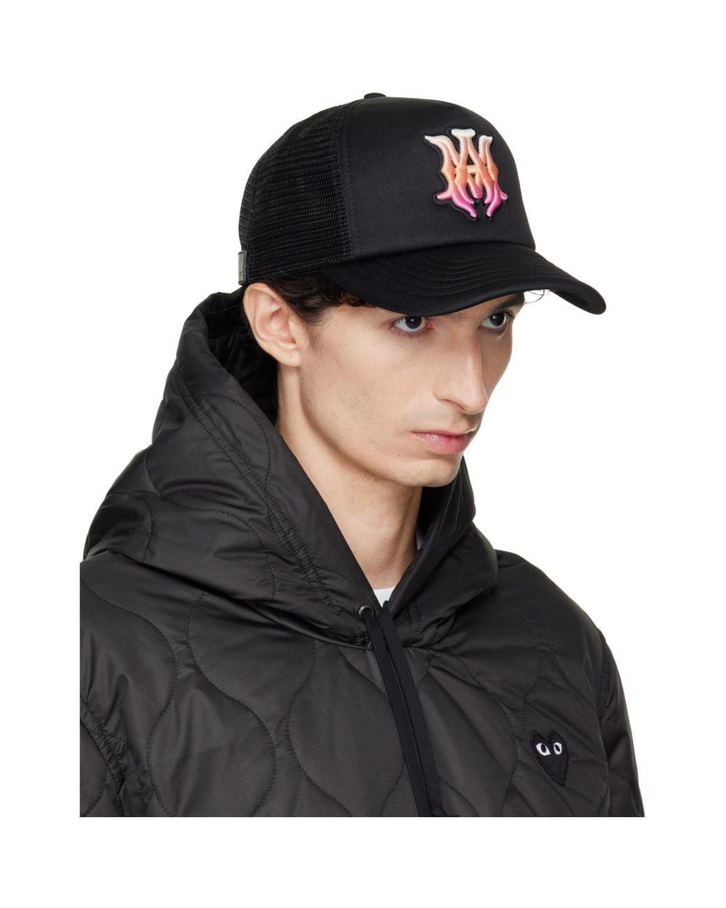 Amiri Black Ma Surf Trucker Cap for men