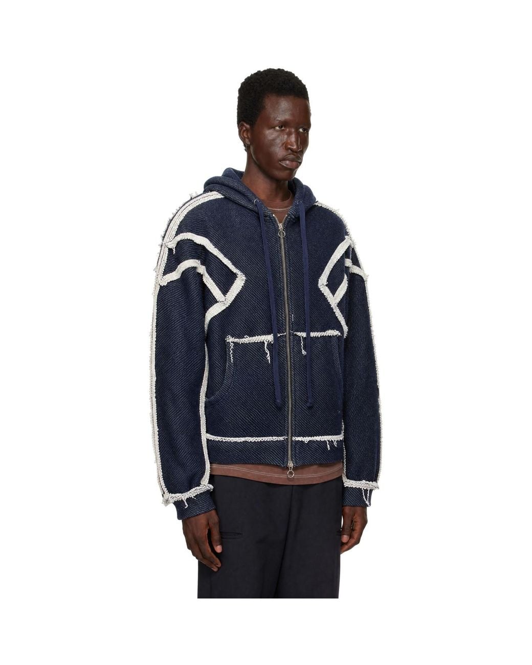 Edward Cuming Blue Flex Hoodie for men