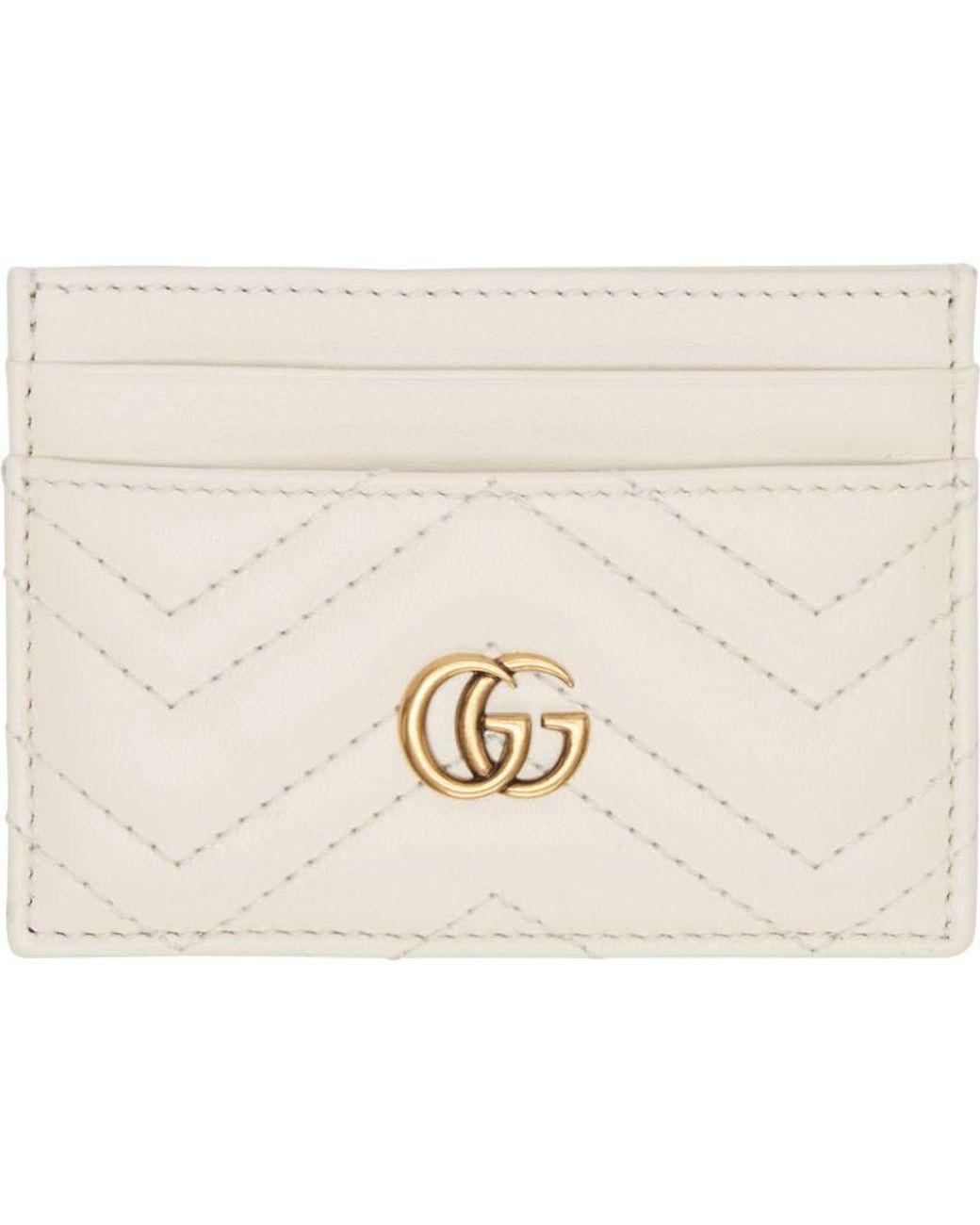 gucci card holder white