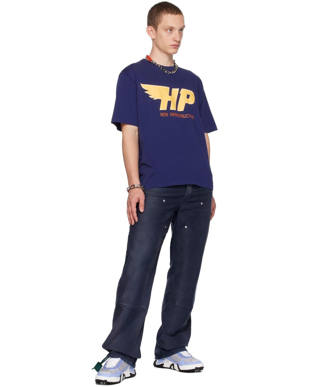 メンズ Heron Preston シルバー ディップダイ マルチチェーン