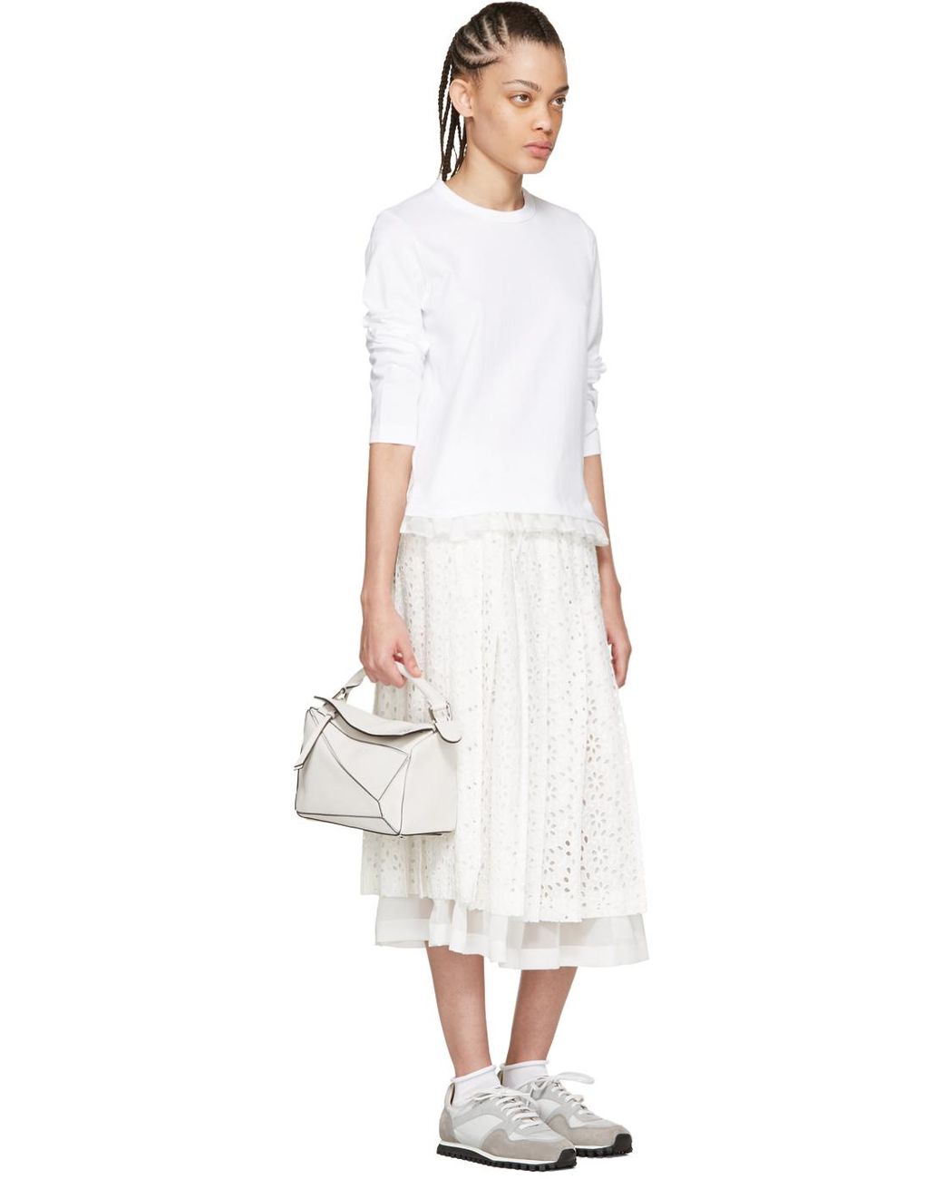 Loewe White Small Puzzle Bag Lyst