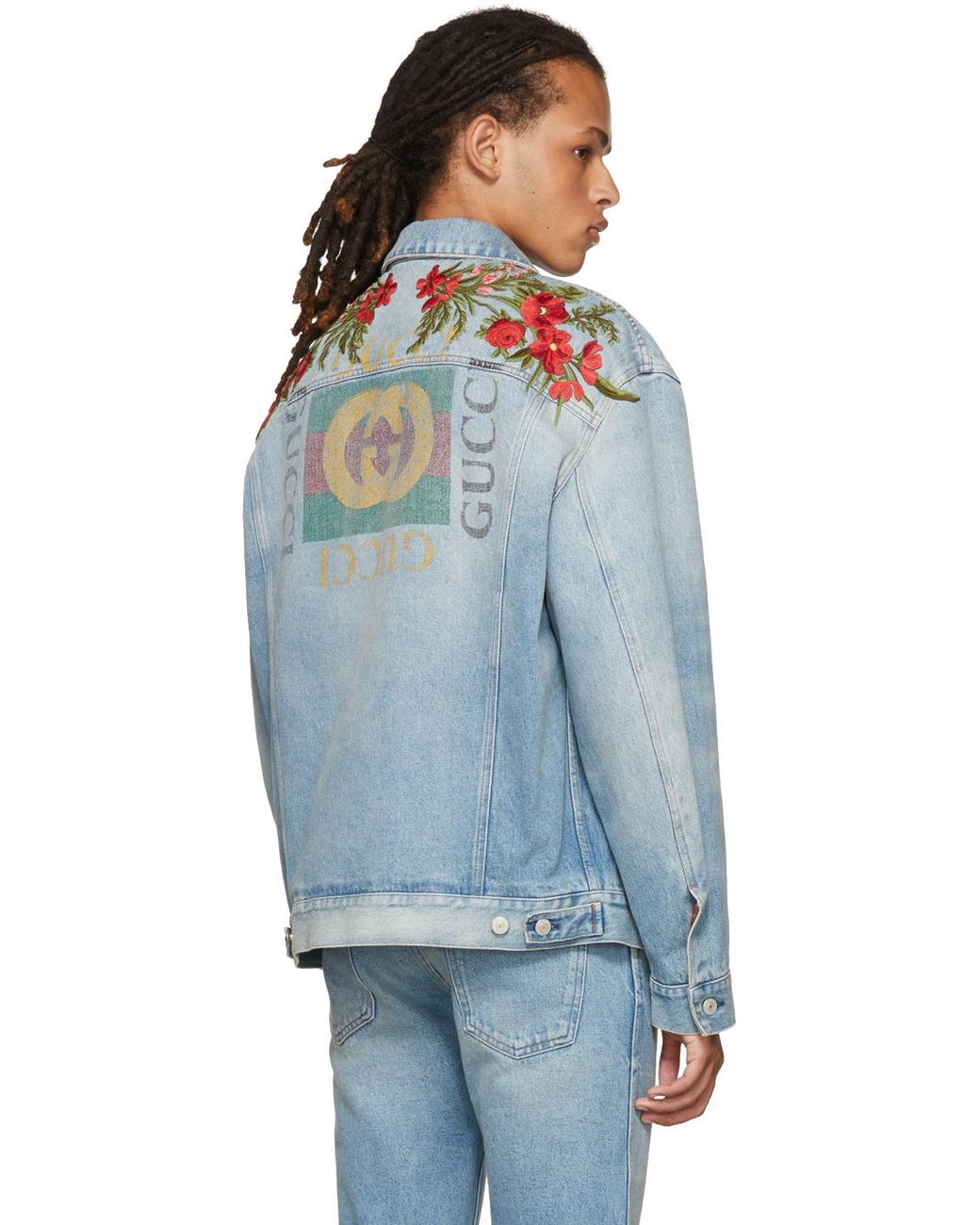 Gucci Modern Denim Jacket in Blue for Men | Lyst