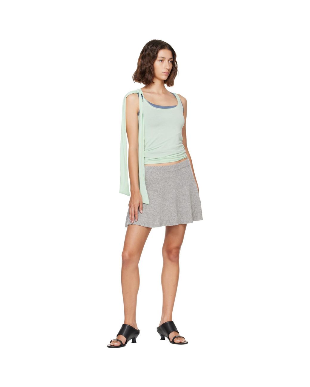 Fruity Booty Gray Uva Layer Tank Top Set