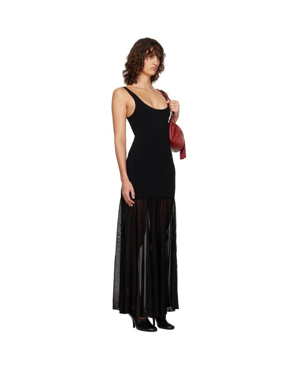 Totême Black Evening Tank Maxi Dress