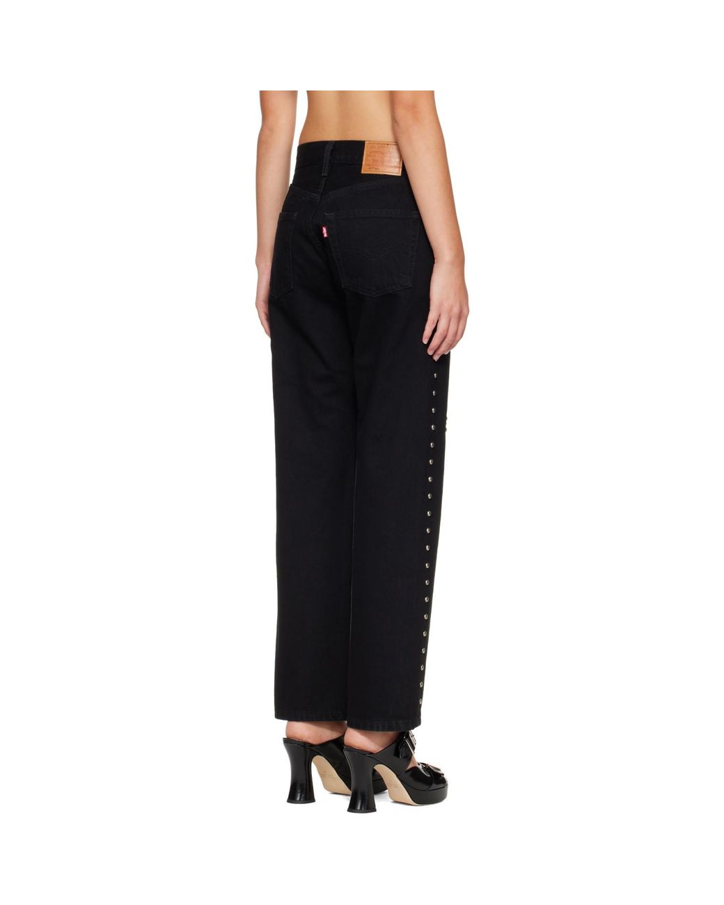 Anna Sui Black Studded Jeans