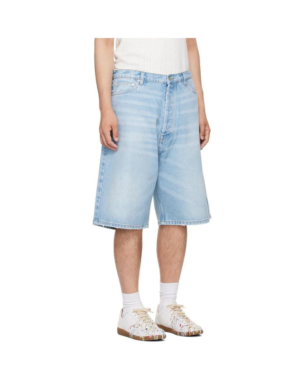 Studio Nicholson Blue Marylebone Denim Shorts for men