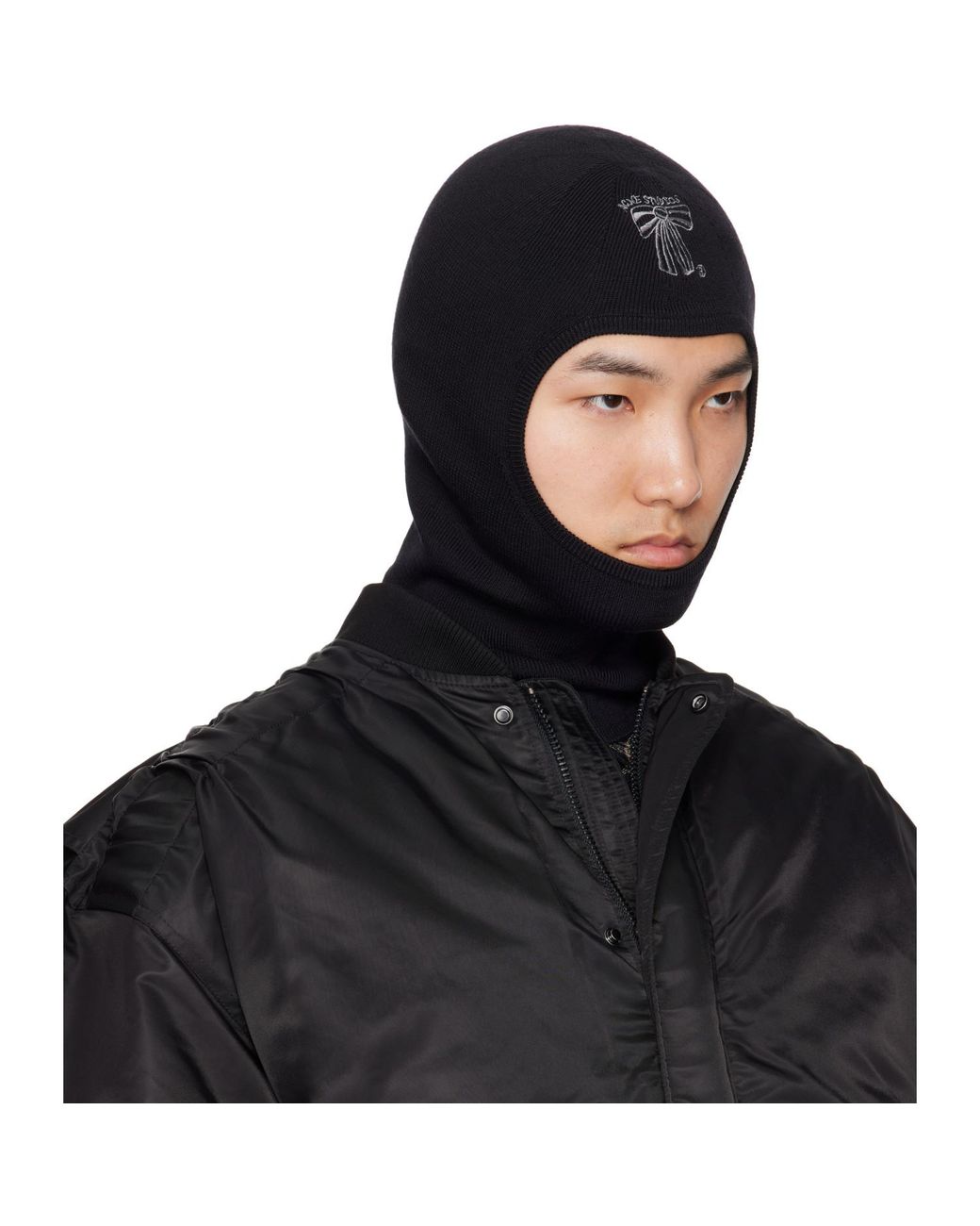Acne Black Wool Balaclava for men