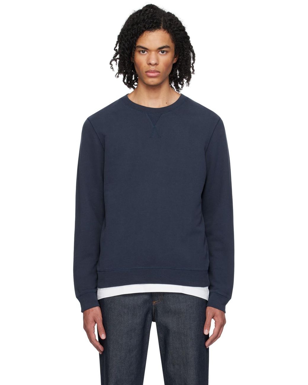 Sweatshirt with v stitching sale