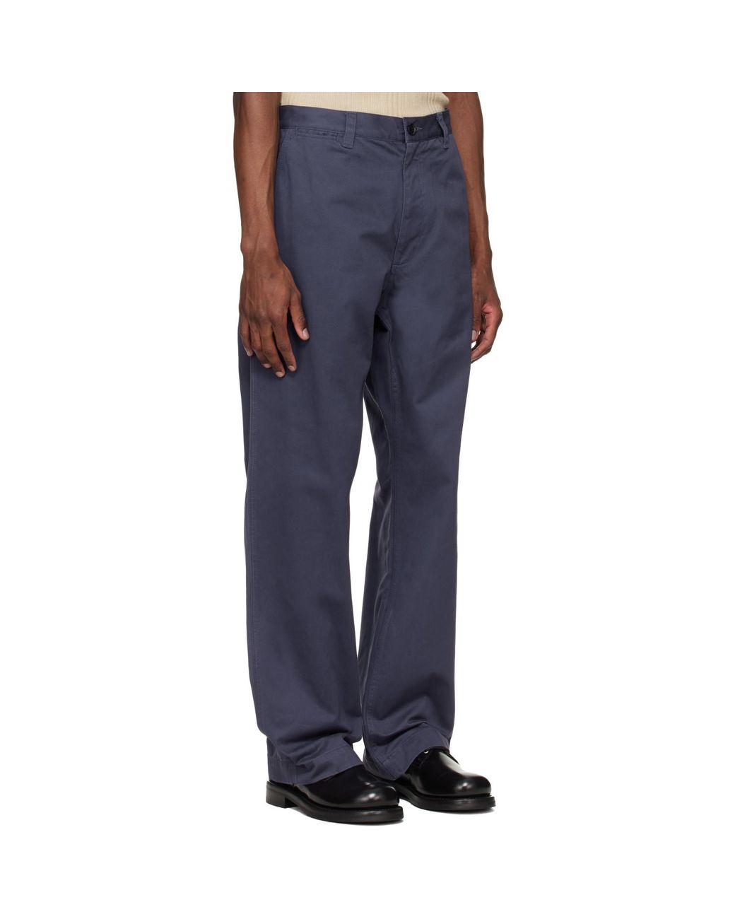 vowels Blue Work Trousers for men