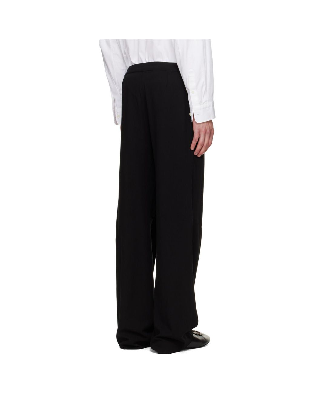 AVAVAV Black Petronella Overlay Skirt Suit Trousers for men