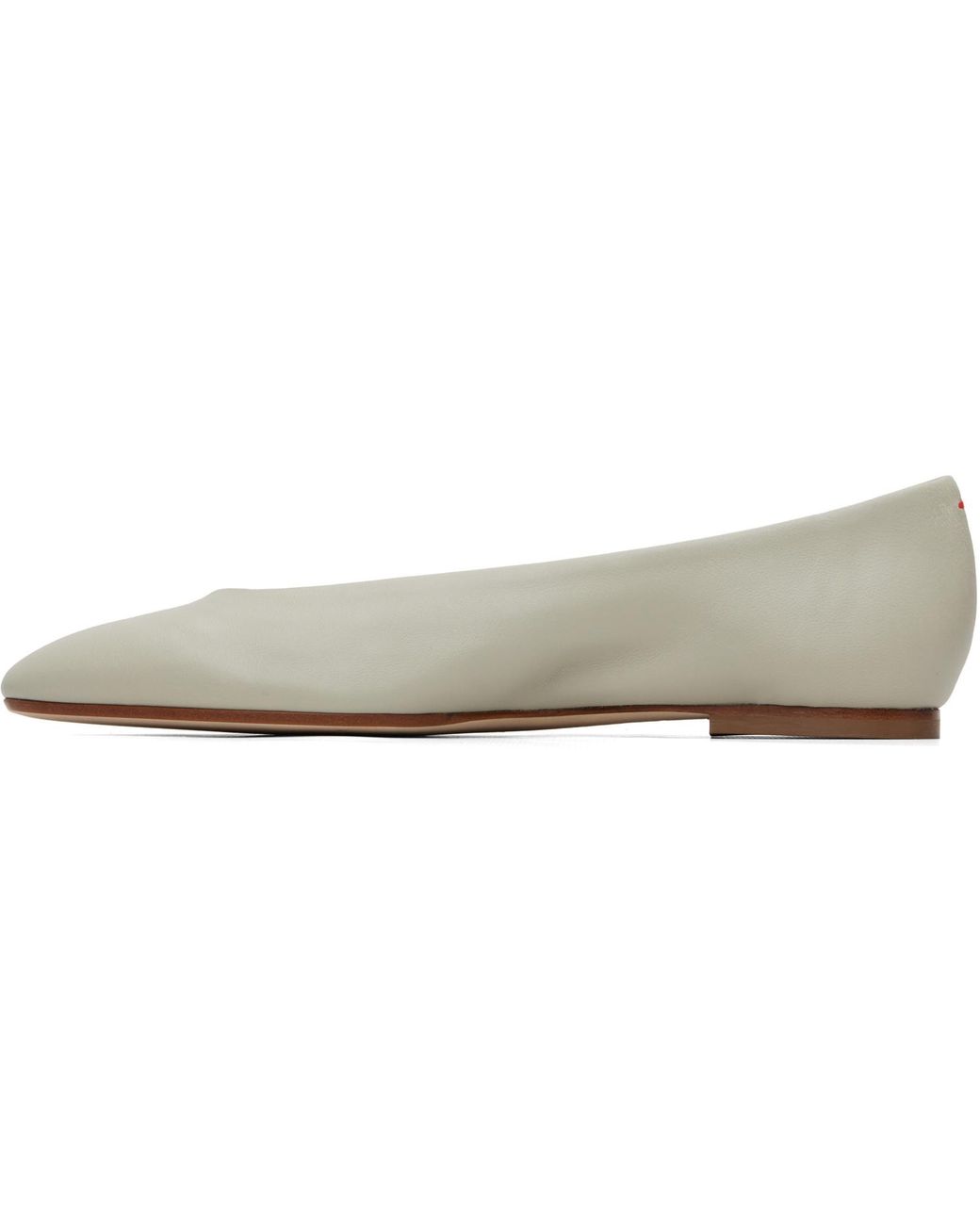 Aeyde Gray Ellie Almond-Toe Ballerina Flats