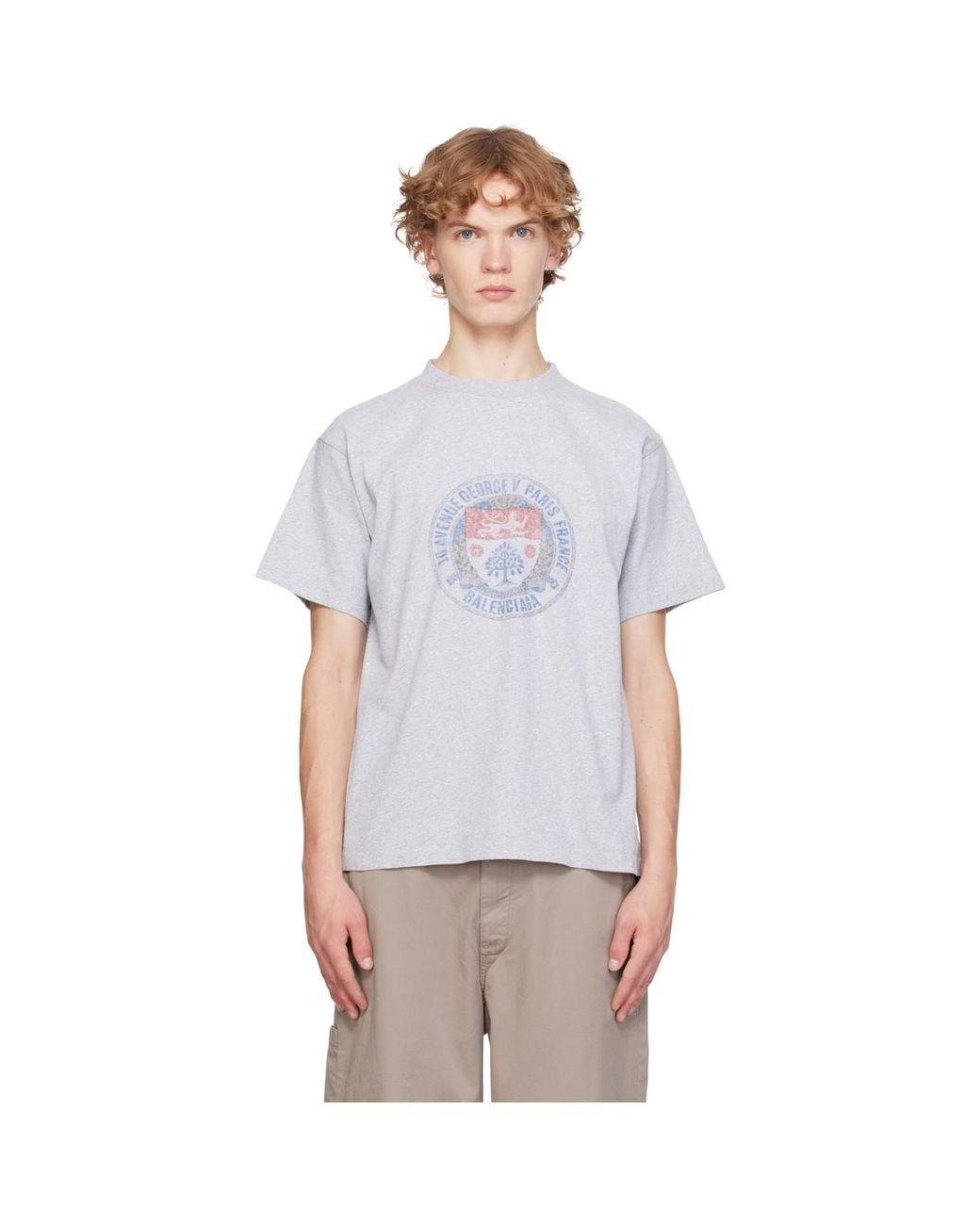 Balenciaga Blue Standard T-Shirt for men